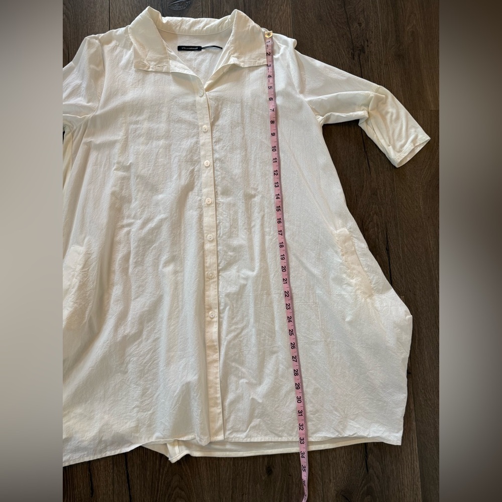 Stella Caraski Women's 3/4 Sleeve Poplin Jersey Shirt Tunic Size Small - Picture 3 of 9